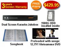 Vietnamese Karaoke Jukebox With  Vietnamese dvd  songs