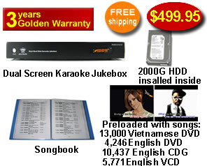 Vietnamese Karaoke Player with English songs & Vietnamese DVD songs 