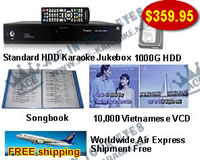 Standard Hard Drive Karaoke Jukebox With Vietnamese DVD  songs